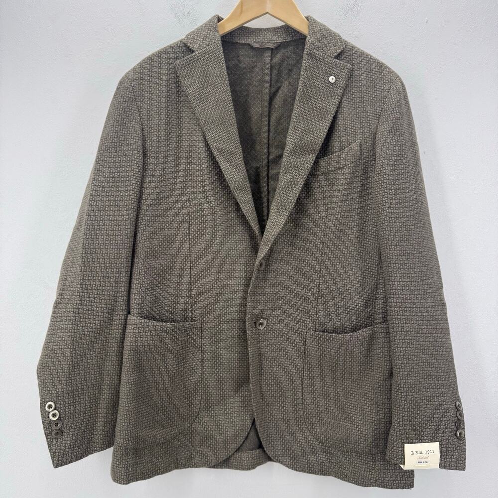 NWT L.B.M. 1911 Wool Blend Two Button Blazer Jacket Mens 50R/M Preppy Old Money